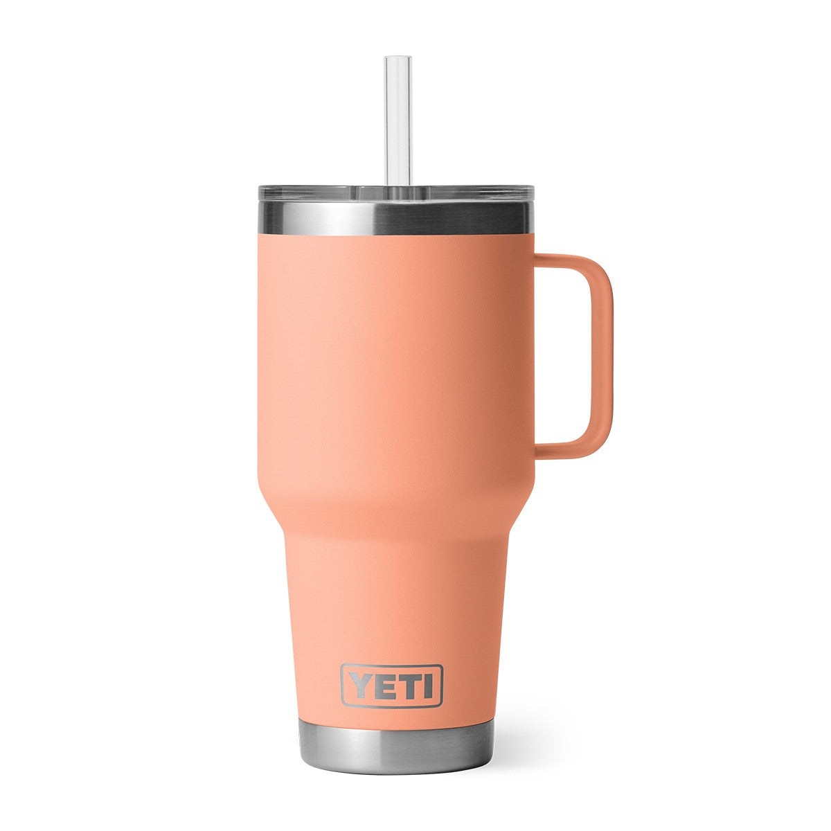 Yeti Rambler 35 oz. Mug with Straw Lid Image in Peach