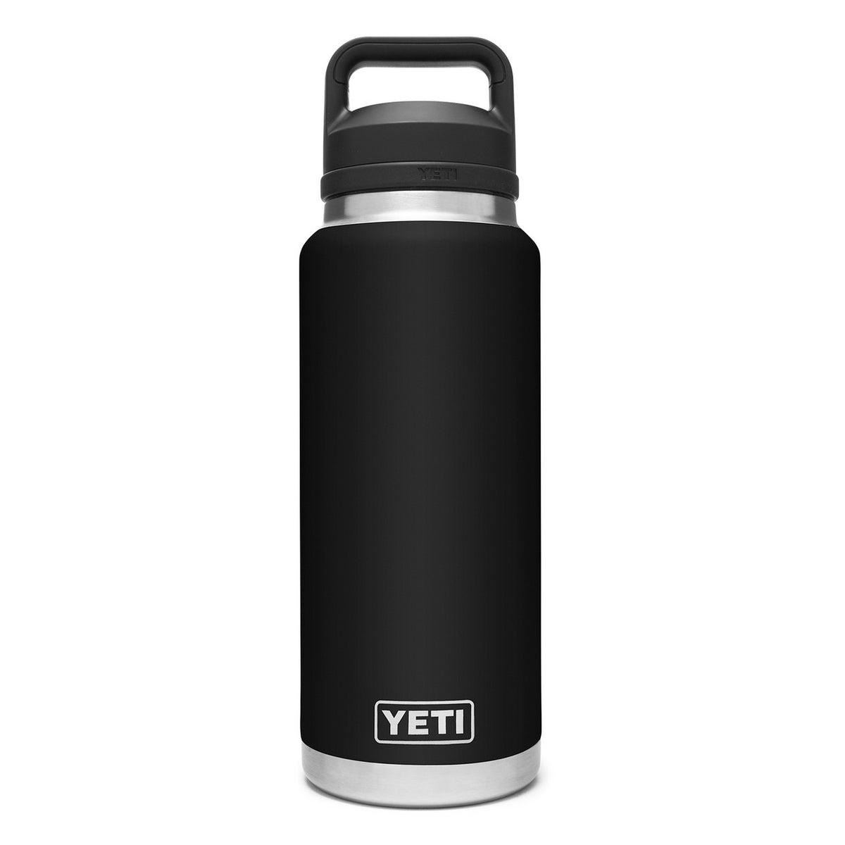 Rambler 36 oz. Water Bottle with Chug Cap Back Image in Black
