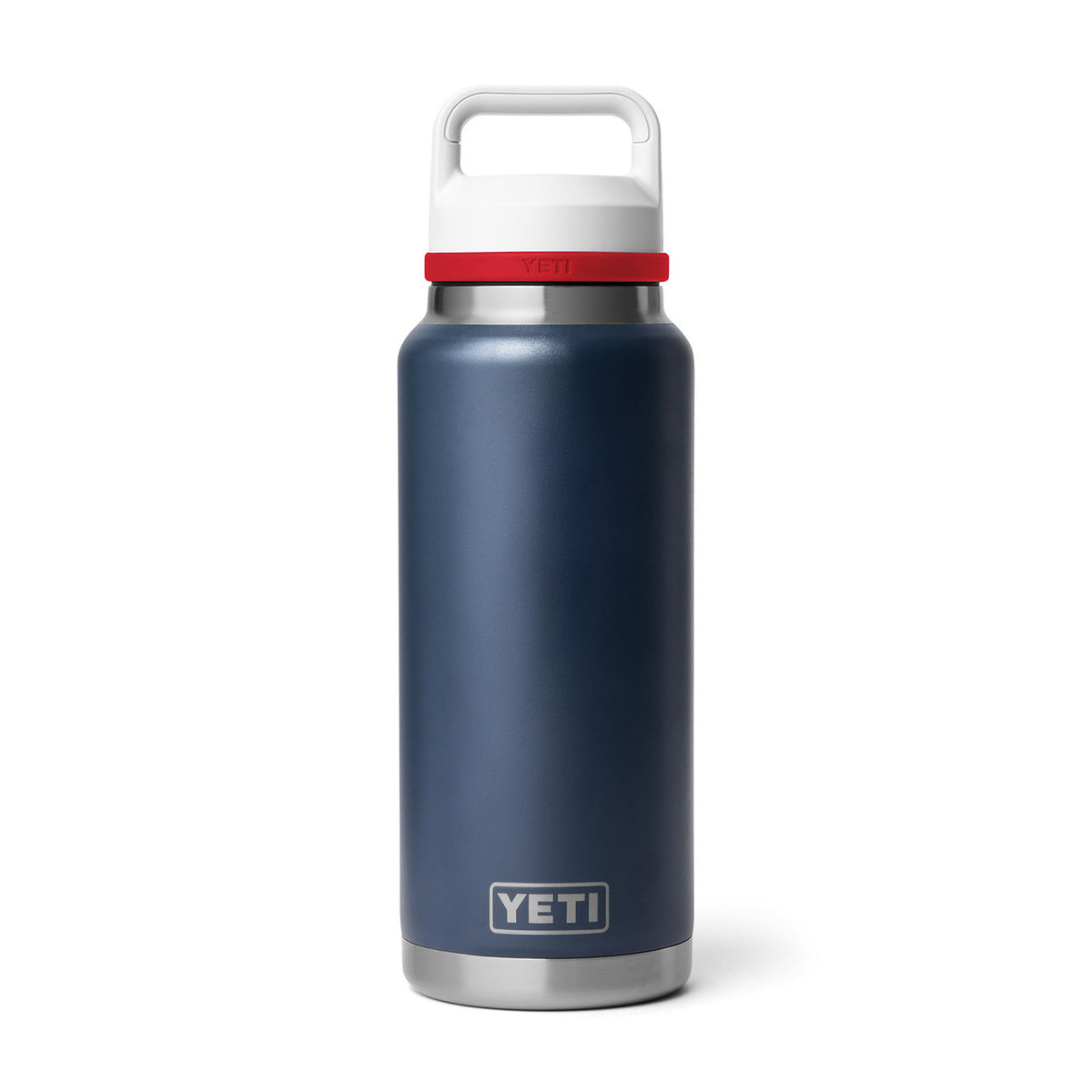 Rambler 36 oz. Water Bottle with Chug Cap Image in Navy/Red/White