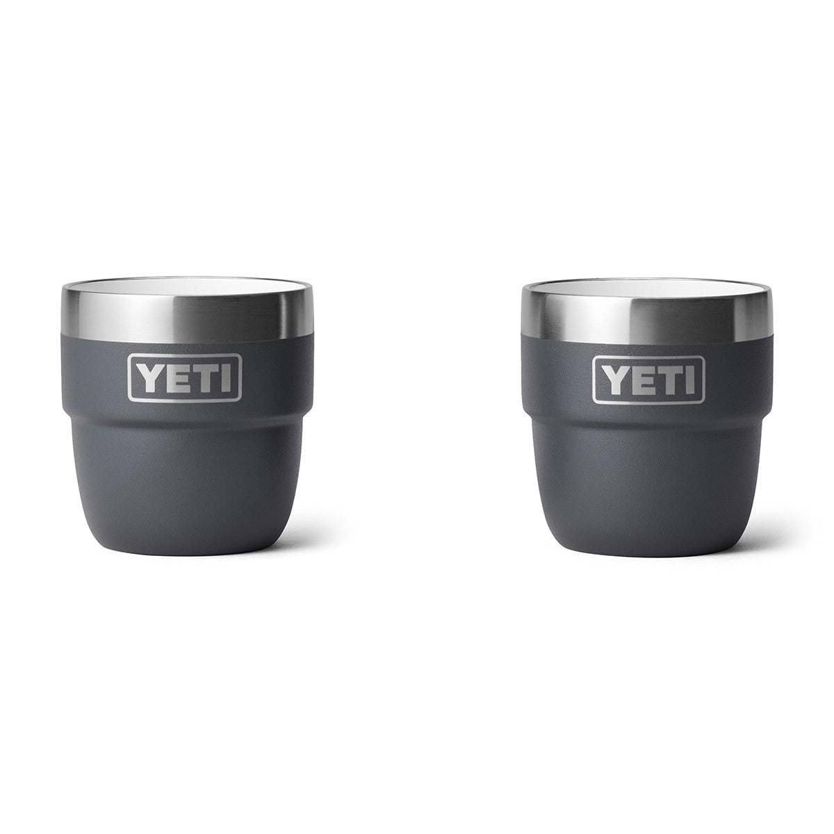 Yeti Rambler 4 oz. Stackable Espresso Cups 2 Pack Image in Charcoal