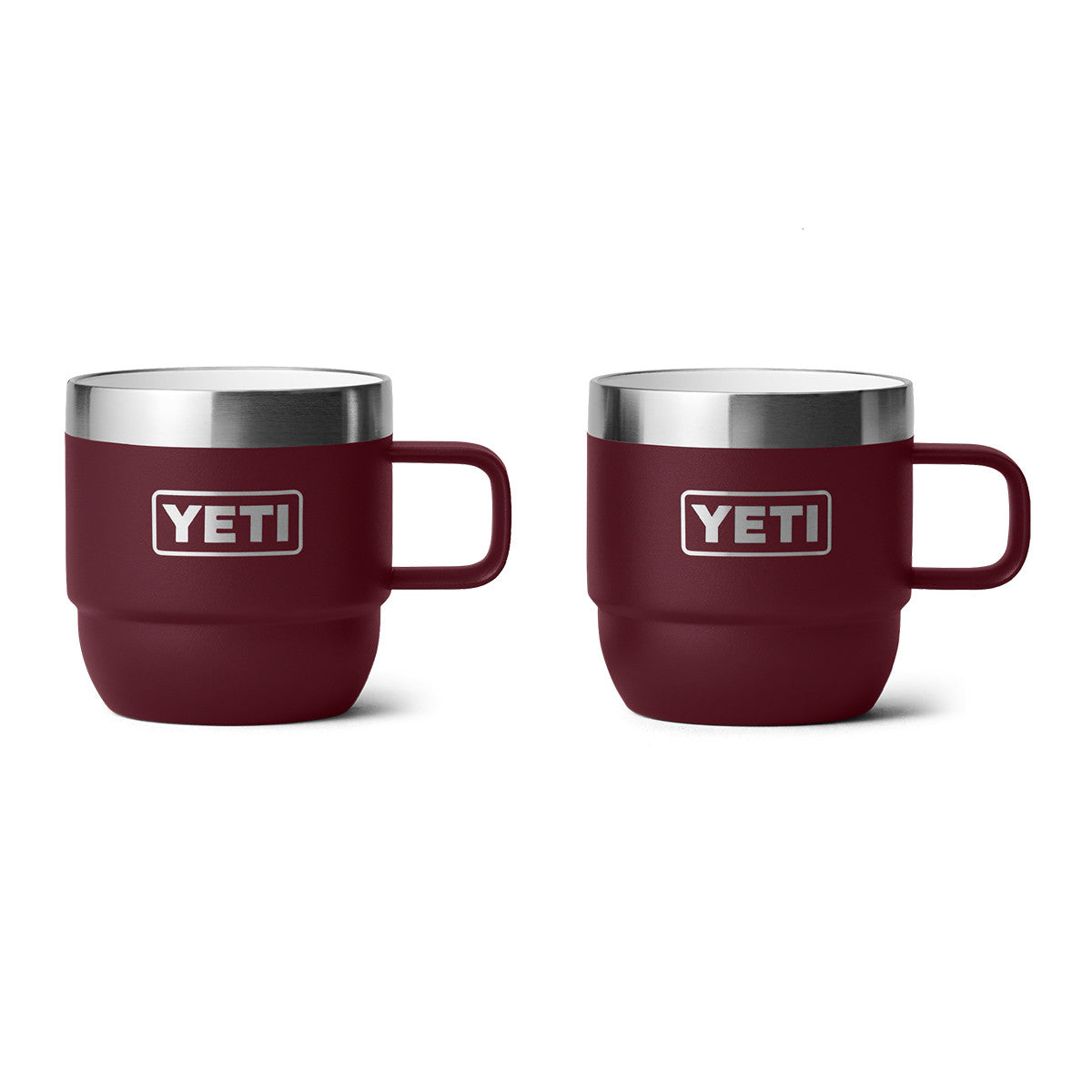 Yeti Rambler 6 oz. Stackable Mugs 2 Pack Image in Wild Vine Red