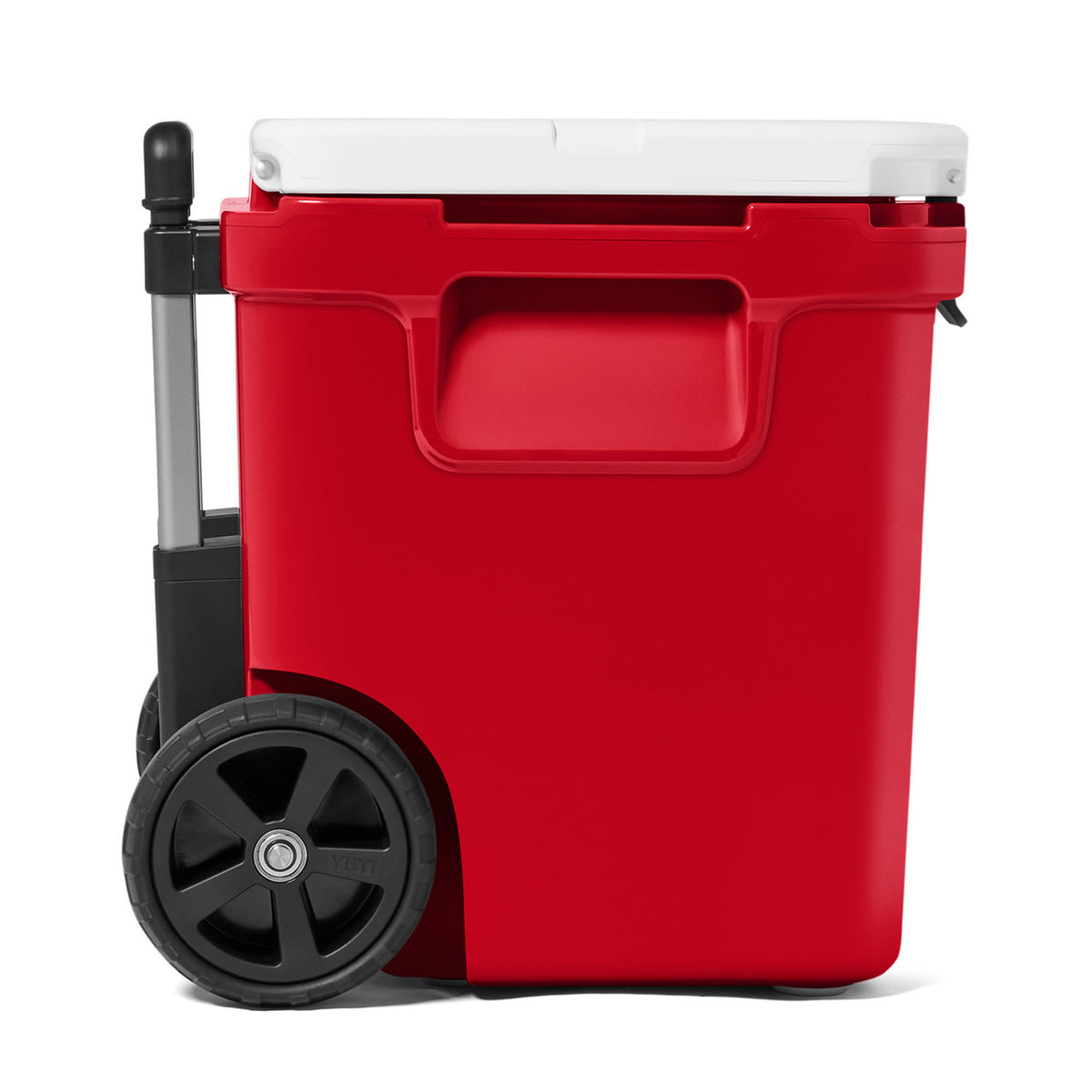 Side Image of the Yeti Roadie 48 Wheeled Cooler.