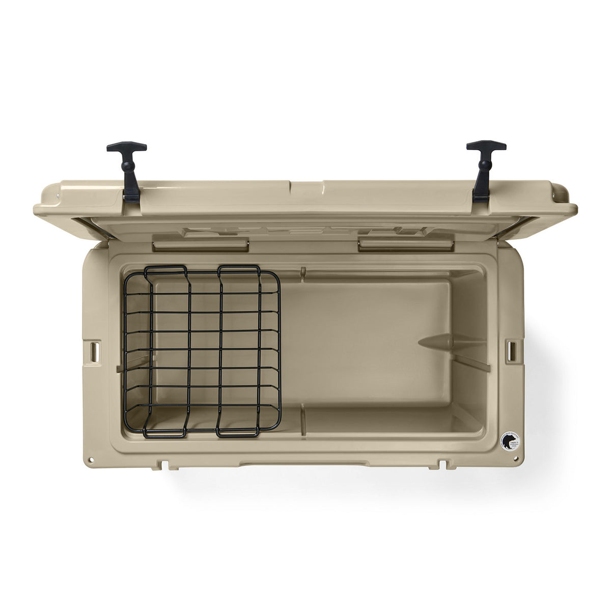 Yeti Tundra 75 Hard-Sided Cooler Open Top Image in Tan