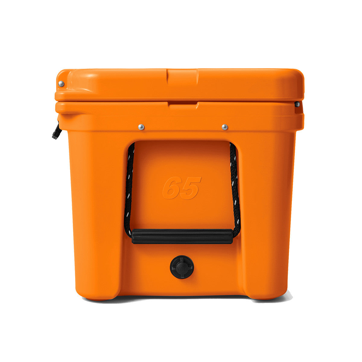 Yeti Tundra 65 Hard-Sided Cooler Side Image in King Crab Orange