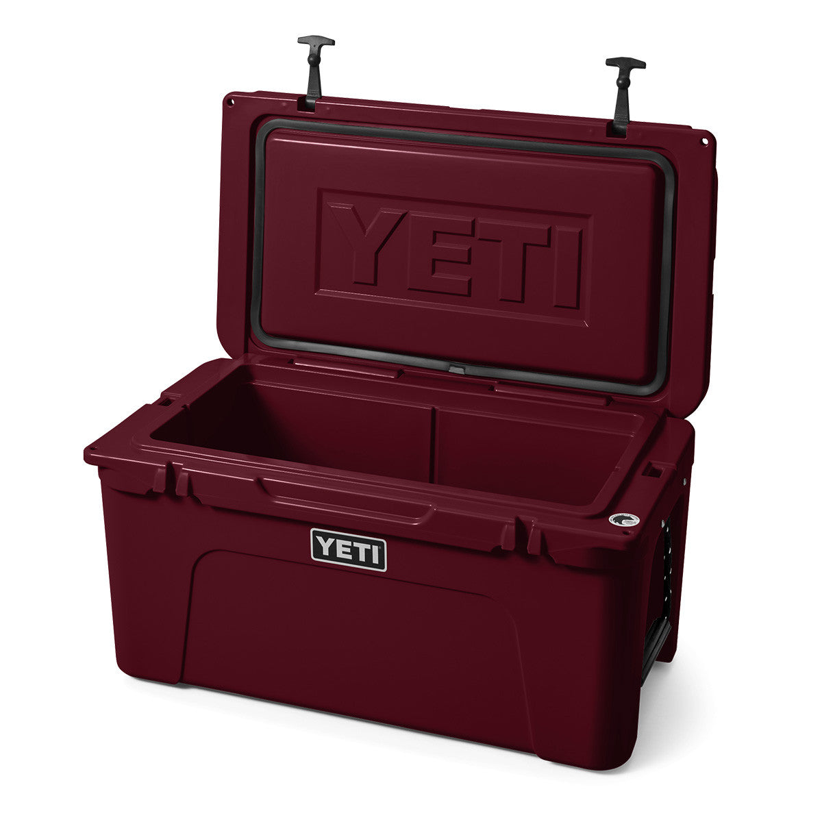 Yeti Tundra 65 Hard-Sided Cooler Open Image in Wild Vine Red