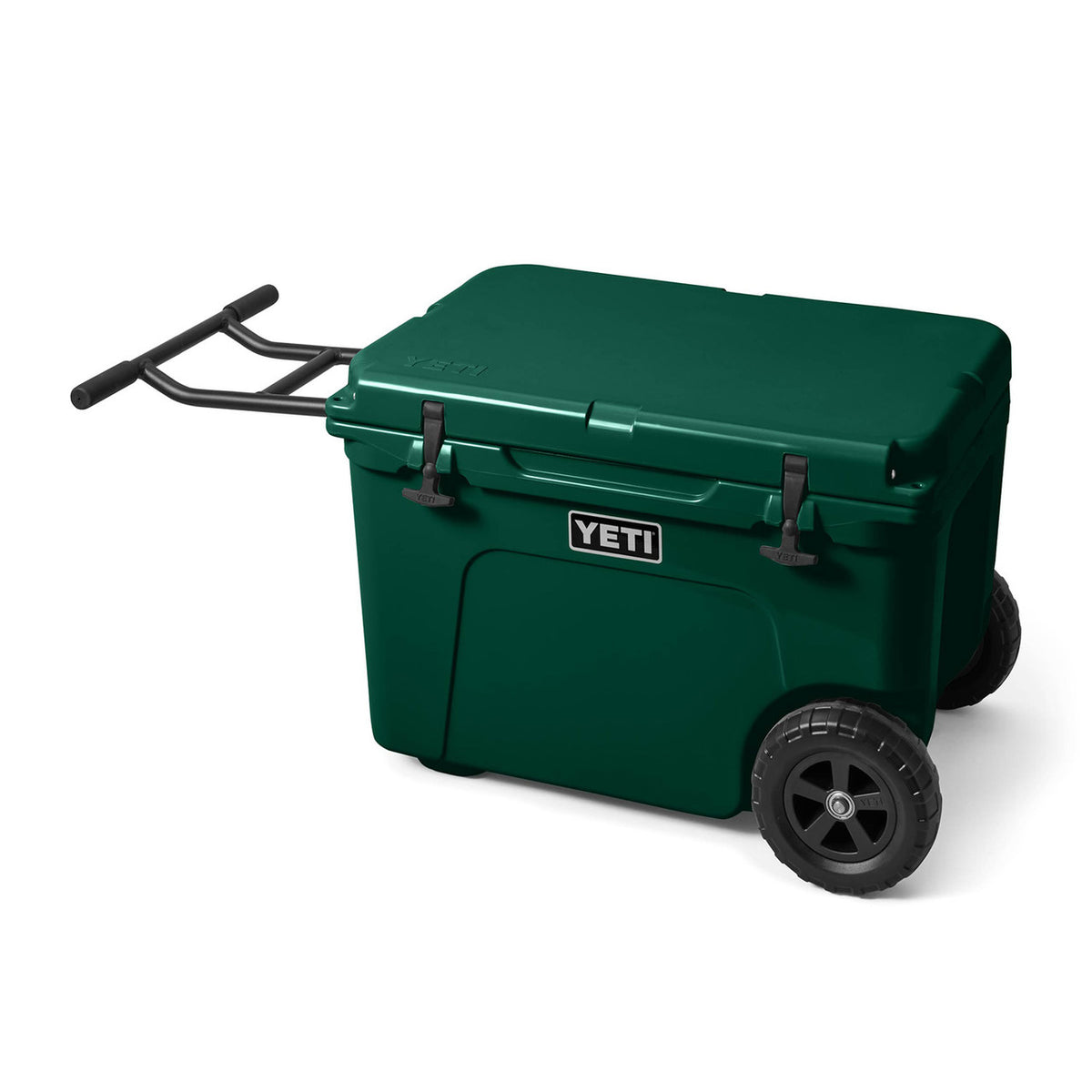 Yeti Tundra Haul Wheeled Cooler Handle Up Image.