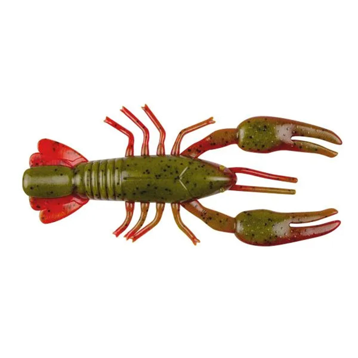 YUM Ned Craw 2", 8 Pack - Green Pumpkin Red