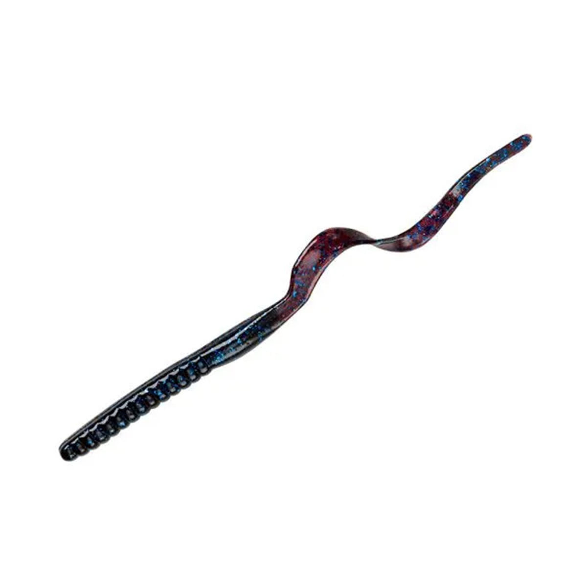 YUM Ribbontail Worm 7 1/2", 12 Pack - Blue Fleck