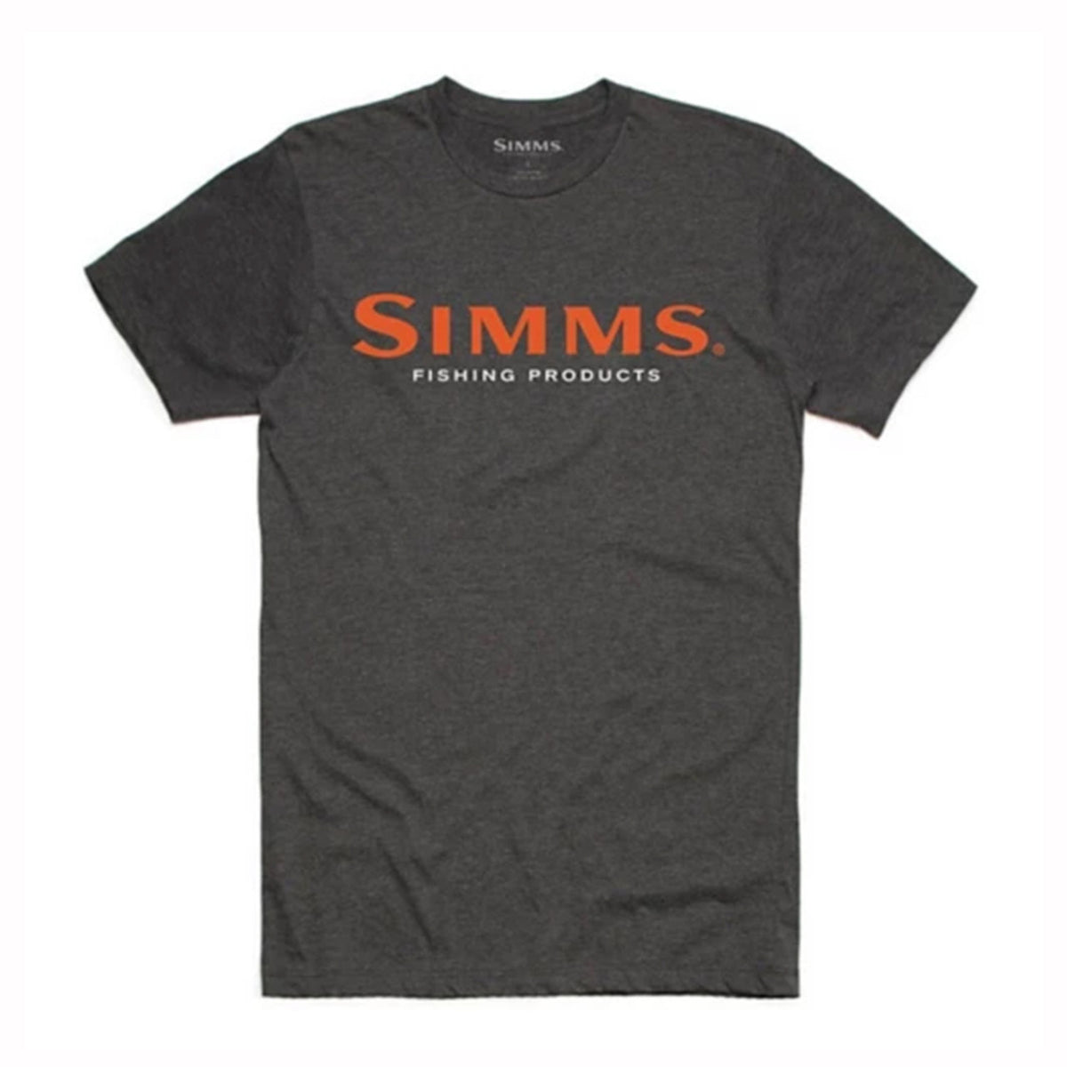 Simms Men's Logo T-Shirt Image in Charcoal Heather